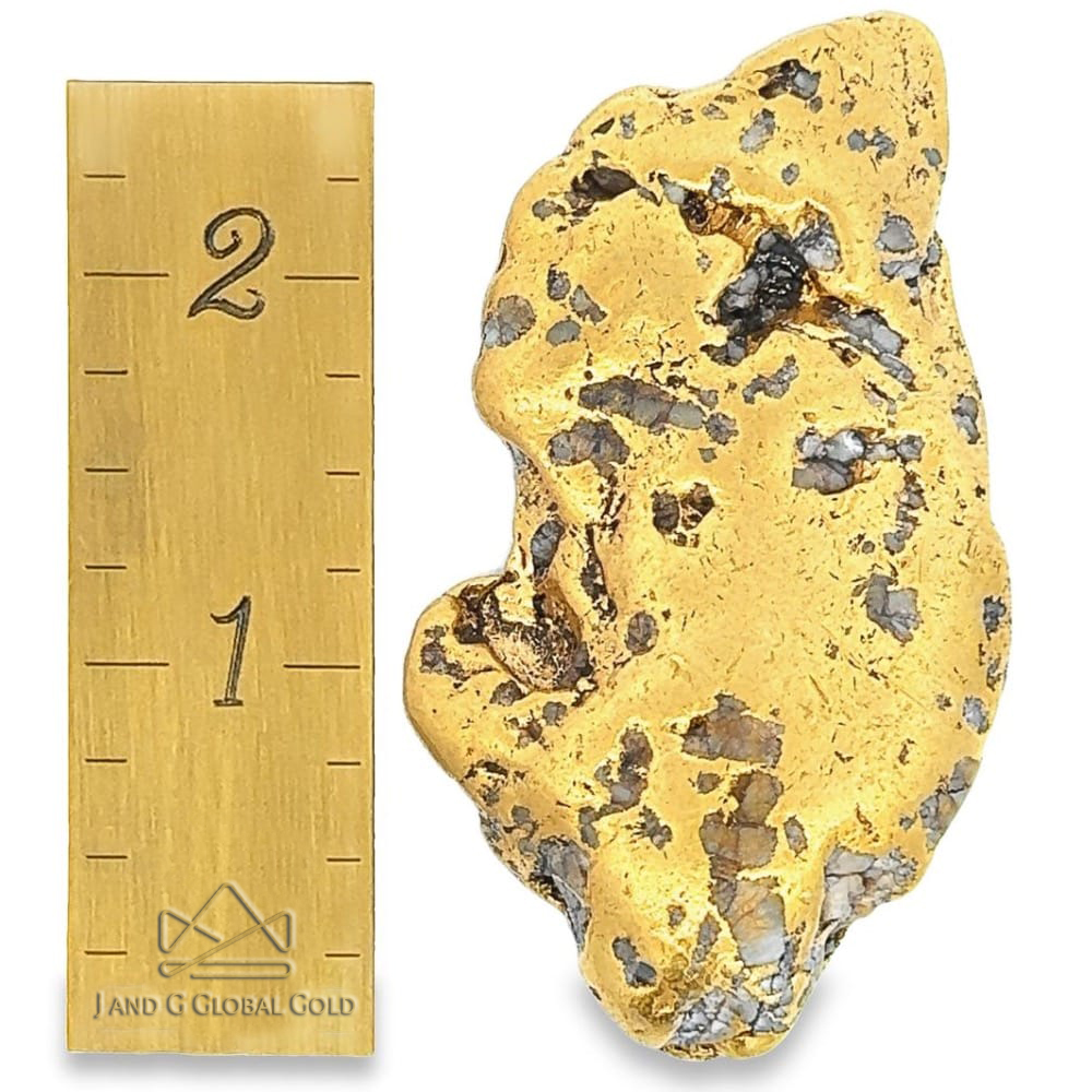 158.0 Gram Natural Gold Nugget Anchorage AK – Alaska Mint