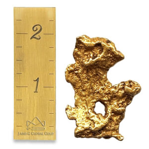 70.3 Gram Natural Gold Nugget from Atlin, British Columbia - Alaska Mint
