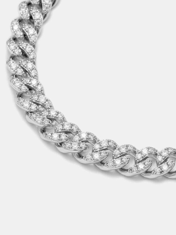 925 Sterling Silver Moissanite Cuban Bracelet