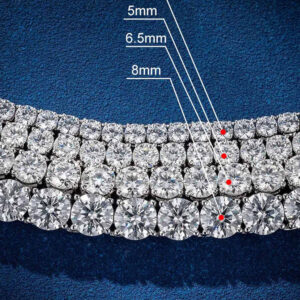 925 Sterling Silver Moissanite Tennis Chain