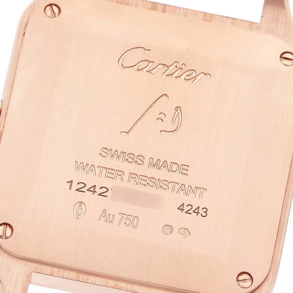 Cartier Santos Dumont Rose Diamond Bezel Ladies Watch WJSA0017 Box Card - Image 6