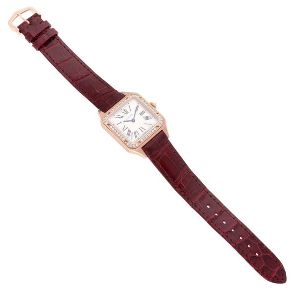 Cartier Santos Dumont Rose Diamond Bezel Ladies Watch WJSA0017 Box Card - Image 8