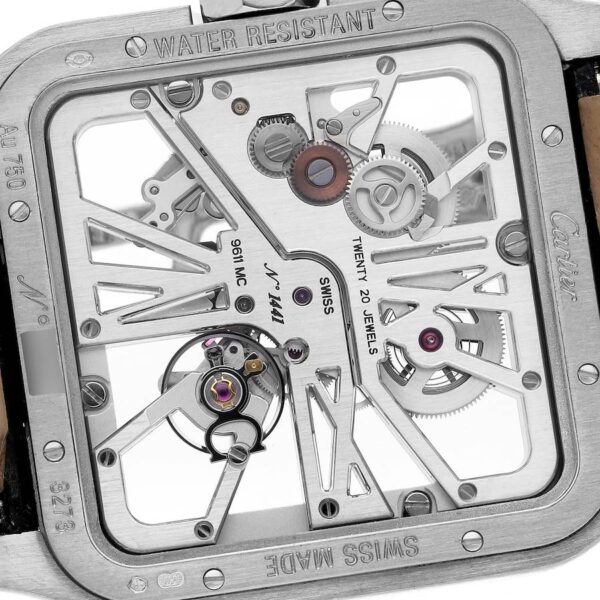Cartier Santos Dumont Skeleton Dial White Gold Watch W2020033 - Image 3
