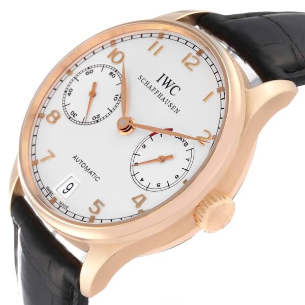IWC Portugieser Automatic Rose Gold Silver Dial Mens Watch IW500701 - Image 5