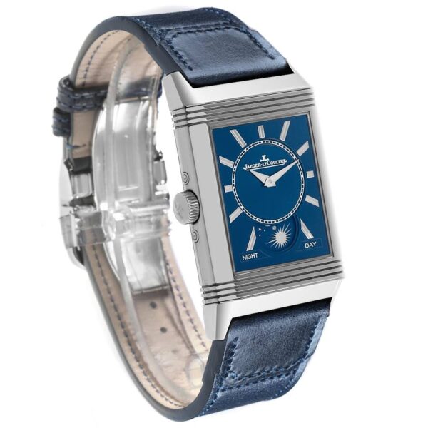 Jaeger LeCoultre Reverso Tribute Duoface Calendar Steel Watch Q3918420 Box Card - Image 7