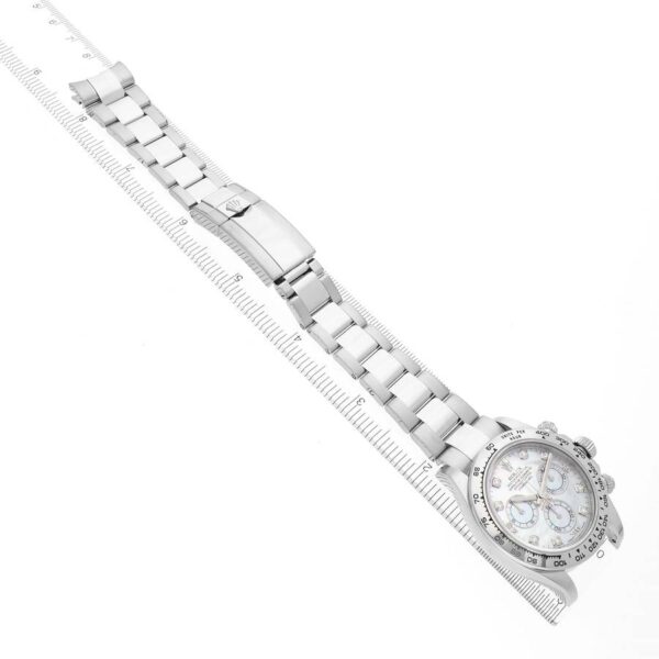 Rolex Cosmograph Daytona White Gold MOP Diamond Dial Mens Watch 116509 Box Card - Image 5
