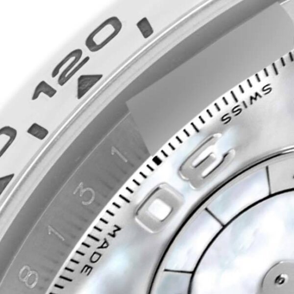 Rolex Cosmograph Daytona White Gold Mother of Pearl Diamond Dial Mens Watch 116509 - Image 9