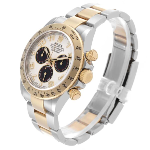 Rolex Daytona Cosmograph Panda Dial Steel Yellow Gold Mens Watch 116523 - Image 9
