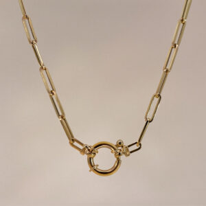 Paperclip Necklace with Springlock