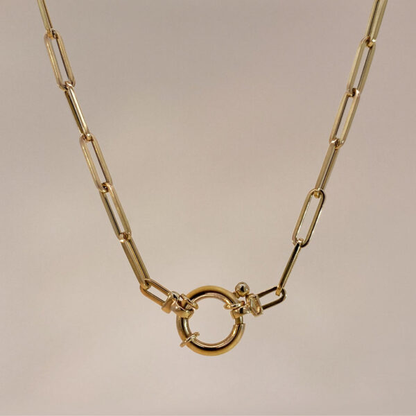 Paperclip Necklace with Springlock