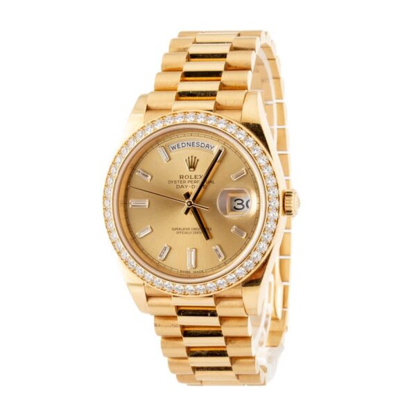 Rolex Day-Date 40 Ref 228348 Champagne Diamond Dial