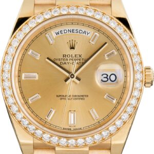 Rolex Day-Date 40 Ref 228348 Champagne Diamond Dial