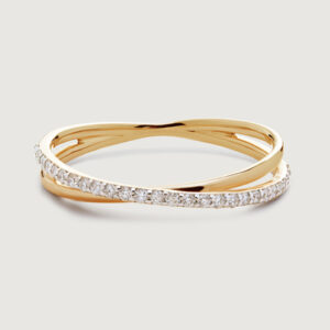 Diamond Crossover Ring