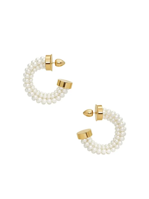 glass-pearl hoop earrings