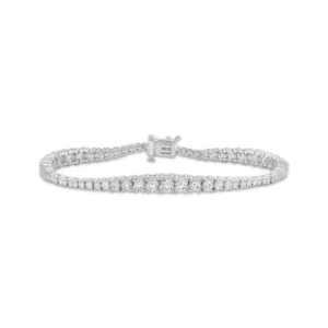 Diamond Graduated Tennis Bracelet 5 ct tw 14K White Gold 7"