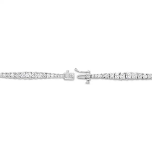 Diamond Graduated Tennis Bracelet 5 ct tw 14K White Gold 7" - Image 4