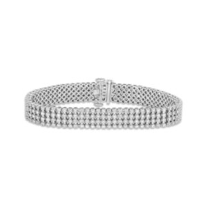Diamond Four-Row Tennis Bracelet 7 ct tw 14K White Gold 7"