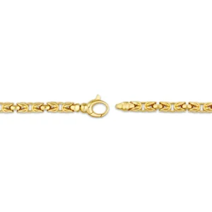 Byzantine Chain Bracelet 5.85mm Solid 10K Yellow Gold 8.5"