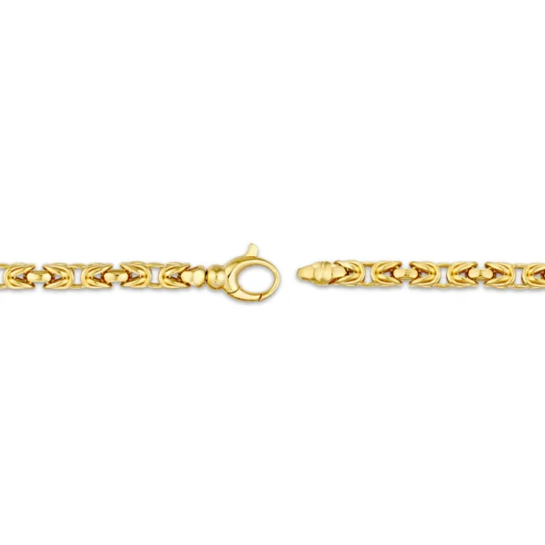 Byzantine Chain Bracelet 5.85mm Solid 10K Yellow Gold 8.5"