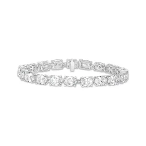 KAY Lab-Grown Diamonds Oval-Cut Tennis Bracelet 21 ct tw 14K White Gold 7"