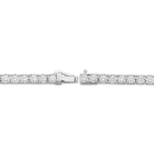 Diamond Tennis Bracelet 3 ct tw 10K White Gold 7" - Image 4