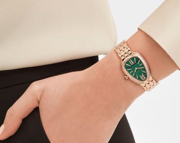 BVLGARI Serpenti Quartz Women watch in Drop case & Green Dial