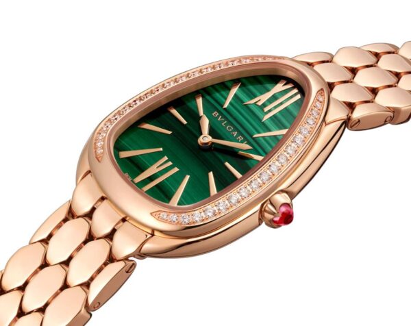 BVLGARI Serpenti Quartz Women watch in Drop case & Green Dial