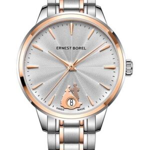 Ernest Borel Heartful Automatic Women watch in Round case & Silver Dial
