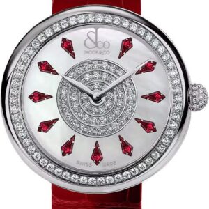 Jacob & Co. Brilliant Quartz Women watch in Round case & Mother-of-Pearl Dial
