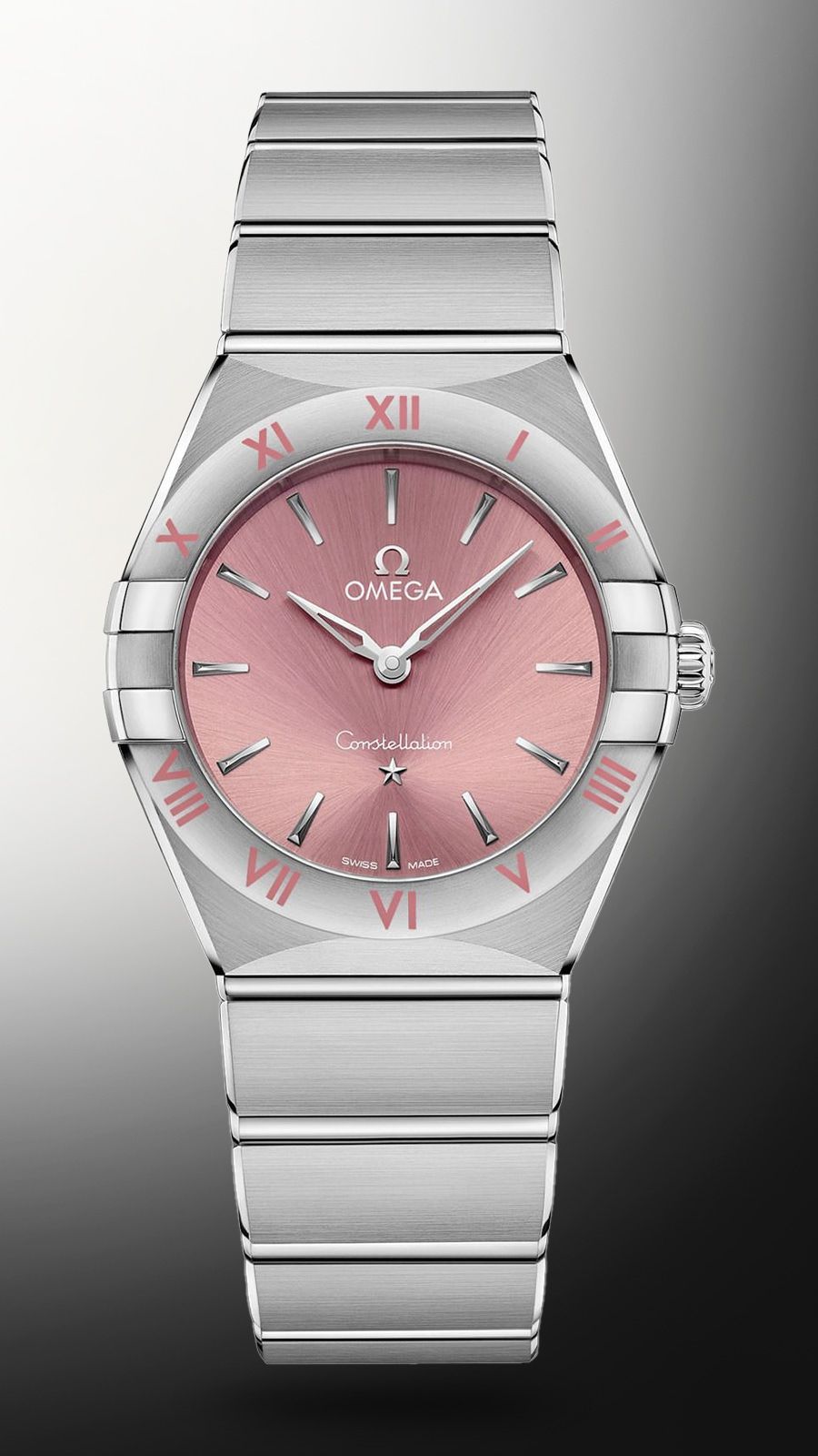 Omega Constellation Quartz Women watch in Round case & Pink Dial