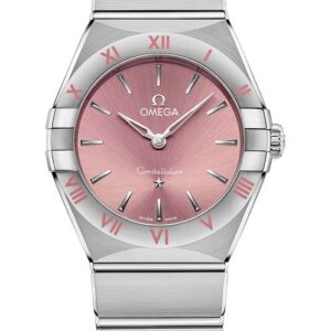 Omega Constellation Quartz Women watch in Round case & Pink Dial