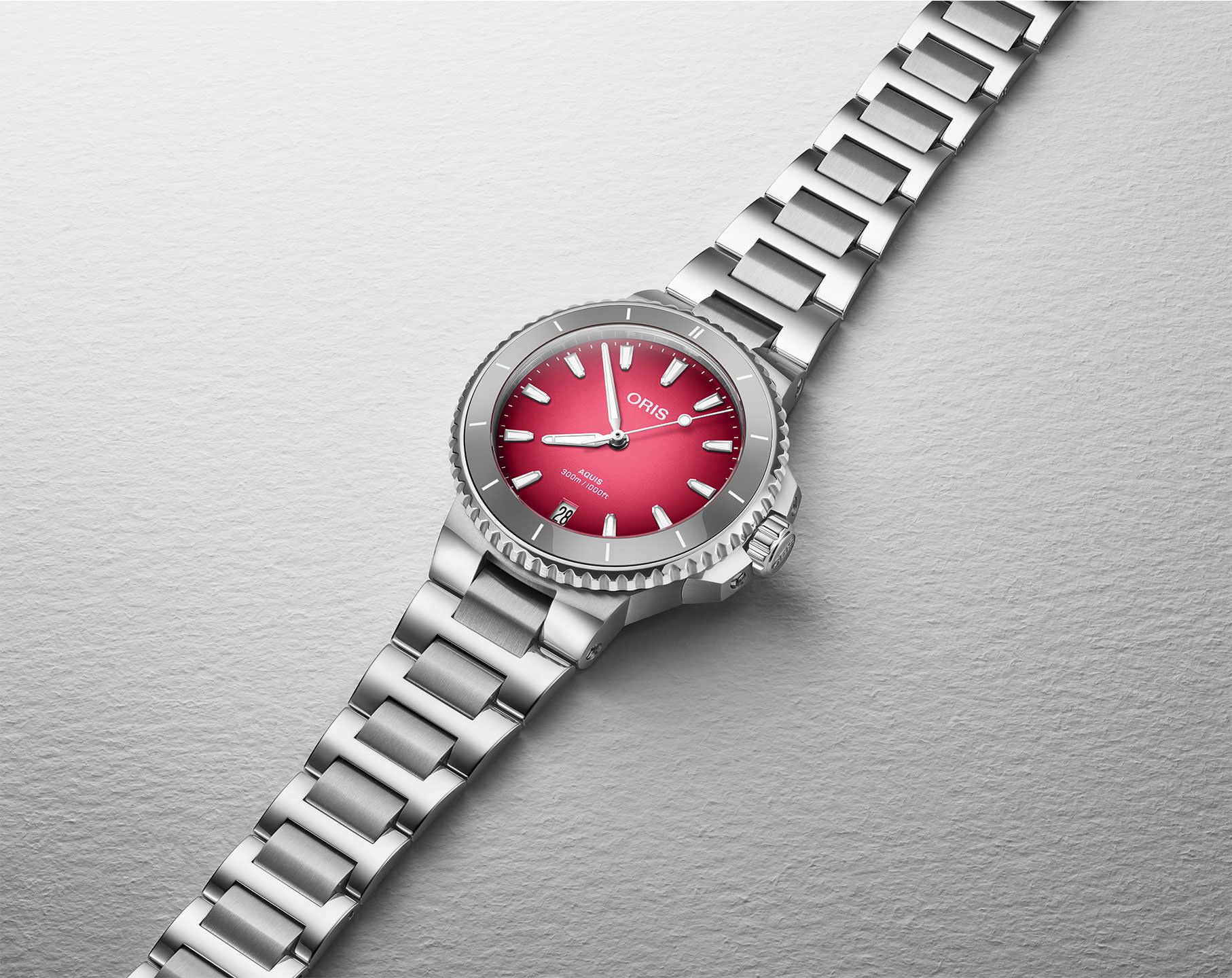 Oris Aquis Automatic Women watch in Round case & Red Dial